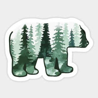 Mountains Bear Sticker